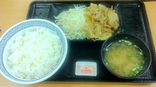 吉野家 豚生姜定食.JPG