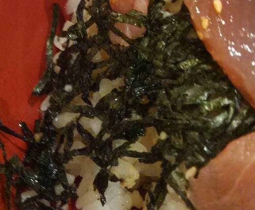 すき家 鉄火丼 海苔.JPG