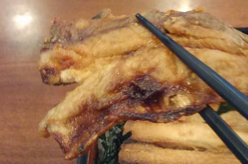 まるまつ いわし唐揚げ重とミニそばランチ いわし唐揚げ.JPG