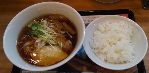 らあめん花月嵐 中華そば しば田&半ライス.JPG