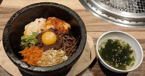 カルビ大将 石焼ビビンバ＆焼肉ランチ 石焼ビビンバ＆スープ.jpg