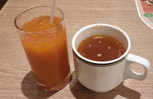 ココス ベーコントマトスープ、フルーツ&キャロット.jpg