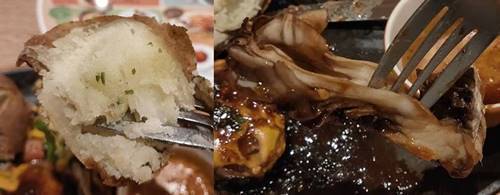 ココス 黒毛和牛ハンバーグ 付け合せ ポテト&舞茸.jpg
