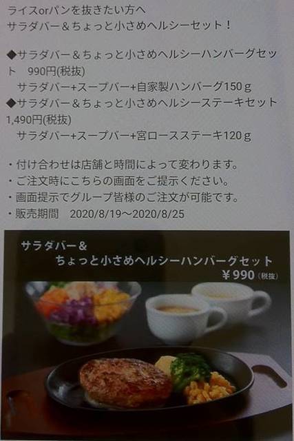 ステーキ宮 サラダバー&ちょっと小さめハンバーグ セット 詳細説明.JPG