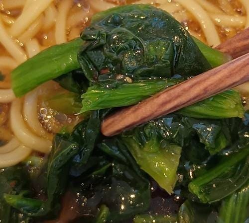 デニーズ 選べる麺&ミニ丼ランチ ミニ中華麺 ほうれん草.jpg
