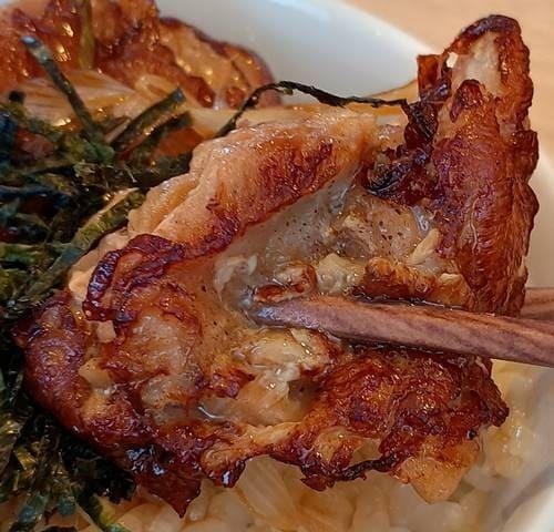デニーズ 選べる麺＆ミニ丼ランチ 米どりのミニ照り焼き丼 鶏の照り焼き.jpg