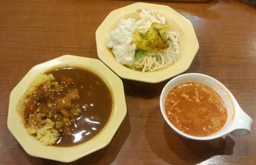 ビッグボーイ カレー&サラダ&スープ1.JPG