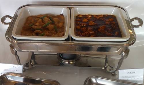 ホテル花天 ランチバイキング 麻婆豆腐&煮魚.JPG