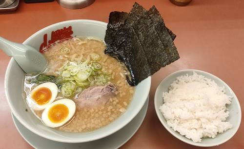 ラーメン山岡家 背脂醤油ラーメン&半ライス.jpg