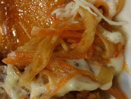 情熱食堂 チキン南蛮L定食 玉ねぎ＆人参.JPG