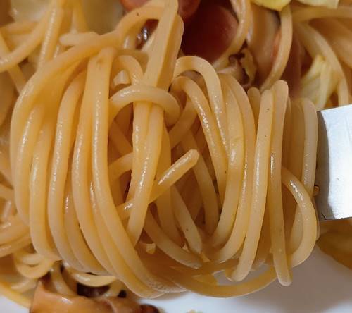 男の料理 椎茸のパスタ パスタ.jpg