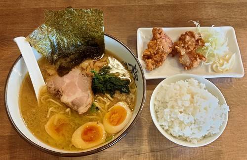 究極ラーメン横濱家 醤油ラーメン味玉&鶏の唐揚げAセット.jpg