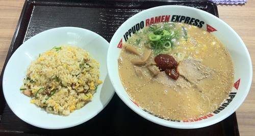 IPPUDO RAMEN EXPRESS とんこつ味噌ラーメン チャーハンセット.JPG